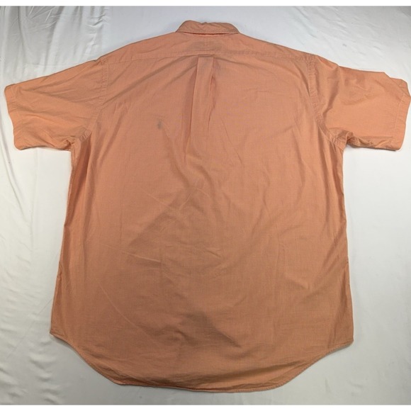 Ralph Lauren Blake Long Sleeve Button Down Shirt Mens Sz L Gingham Check Orange - Picture 6 of 8